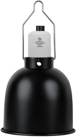 REPTI HOME Reptile Heat Lamp Fixture, E27 Reptile Dome Light Bulb Fixture 5.5in, Tortoise UVA UVB Heat Basking Spot Holder for Vivarium Light