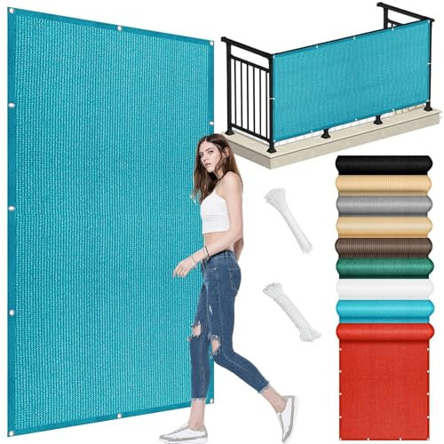 Voile D'Ombrage Rectangulaire Hdpe 220 x 320 cm Protection UV 98% Toile Quadrangulaire de Jardin Perméable avec Corde pour Pergola, Fleurs, Patio, Lawn, Bleu Ciel