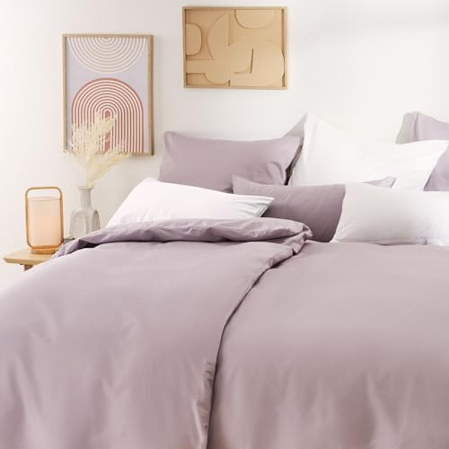 Blumtal Mako Satin Bettwäsche 200x220 Set & 2X 40x80 cm Kissenbezug Grau - Oeko Tex Zertifizierte Satin Bettwäsche aus 100% Baumwolle - edler Bettbezug Glanzoptik 200x220 Satin mit Reißverschluss