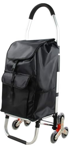 RUVOO Einkaufswagen Treppensteiger Trolley Einkaufswagen Einkaufswagen Leichter Einkaufswagen Faltbarer Push-Pull-Wagen Einkaufstrolley Klappbar