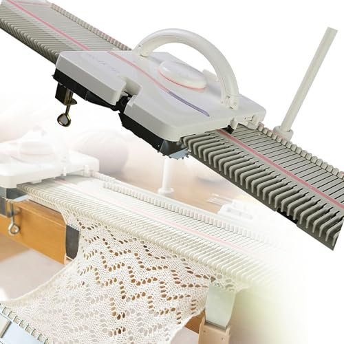 Macchina per maglieria per adulti 150 aghi, macchina per maglieria in plastica per adulti/bambini con aghi di filato e accessori per adulti/bambini
