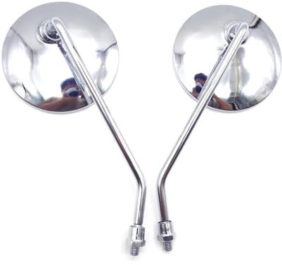 Motorrad Seitenspiegel 8 10mm Motorrad Oval Spiegel Rückansicht Runde Roller Spiegel Für Vespa 50 GTS LX PL Für Jawa Motorrad Für SH 300