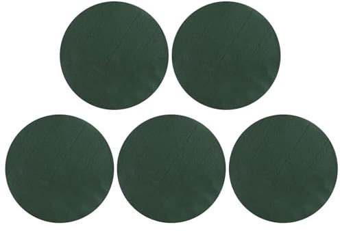 JRSHIRLEYLTD 5 esponjas de flores redondas de 8 x 4 cm de espuma para flores (verde)