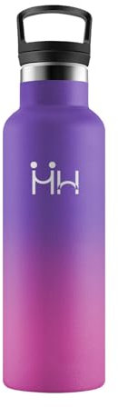 Gourde Isotherme Enfant 500ml, Bouteille d'eau Acier Inoxydable, Étanche et Réutilisable, Gourdes avec Paille, sans BPA, Bouteille d'eau pour Voyage, l'école, Enfant, Adultes, Sport, Camping, Gym