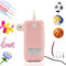 PlusFive Electric Balloon Pump UK Plug, Electric Air Pump for Long Balloons Foil Balloons Sports Balls, Portable Pump for Inflatables Electric Pump for Birthday Wedding Christmas Decorations (Pink)
