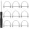 9 PCS D Ring Keychain with Screwdriver, Key Chain Clip Hooks Heavy Duty D Shape Key Ring with Screw Shackle for Car Keys Leather Craft Purse Horseshoe Shape Lanyard Collars Making Tools Silver