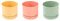 CABLEPELADO - Macetas para Cactus de Plástico, Pack de 3 Unidades, 14 cm Diámetro con Plato Integrado, Colores Pastel, Mini Maceteros para Plantas de Interior