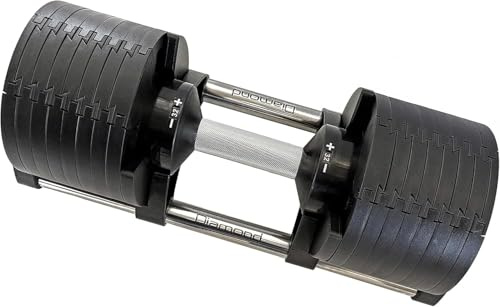 Diamond【Verstellbare Hantel 2–20/32/43 kg + Ständer】Kurzhantel mit Schnellverschluss, Gewichte für Zuhause & Studio, Griff Ø35 mm, Schritte 2–2,5 kg, platzsparender Rahmen (2-32 KG)