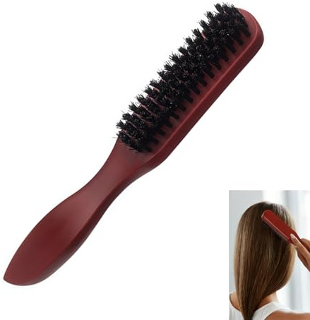 Bartbürste Wildschweinborsten, Professionelle Bartbürste Männer, Ergonomischer Holzgriff, Entwirrend, Glättend und Antistatisch, Ideal für Bartstyling, Bartöl-Verteilung, Langlebig & Antibakteriell