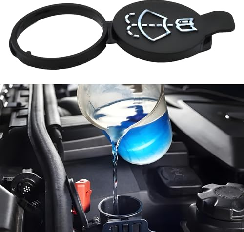 Replacement Bottle Caps For Vehicles, Screen Wash Cap Offering Reliable Seal, Essential Screen Wash Accessory Protecting Car Windscreen Washer Fluid, Compatible With Ford, Vauxhall, Toyota (Black)