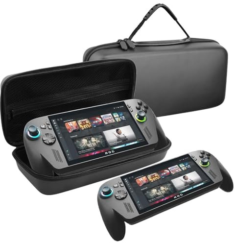 JYGamhanbil Travel Carrying Case Bag for ROG Xbox Ally X Gaming Handheld | EVA Hard Shell Cover with Card Slot & Mesh Pocket for ROG Xbox Ally Display Console Power Cord,Accessories