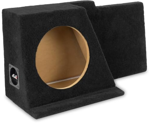NVX VE-GM-SLVECG2-S10S Custom Fit Single 10 Sealed Down-Firing Subwoofer Enclosure per Chevrolet Silverado & GMC Sierra Extended Cab Trucks 2008-2013 - 3/4 MDF Vuota Subwoofer Box, Premium Carpet