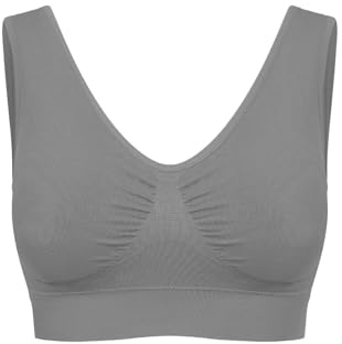 creamy fabrics BH Damen Ohne Bügel, CFAB Nahtloser Komfort BH mit Herausnehmbaren Pads, Pull-On Soft BH für Damen, Seamless Wireless Bra mit Leichtem bis Mittlerem Halt für Alltag und Freizeit
