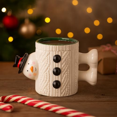 KASANOVA Tazza natalizia pupazzo neve 400 ml in ceramica