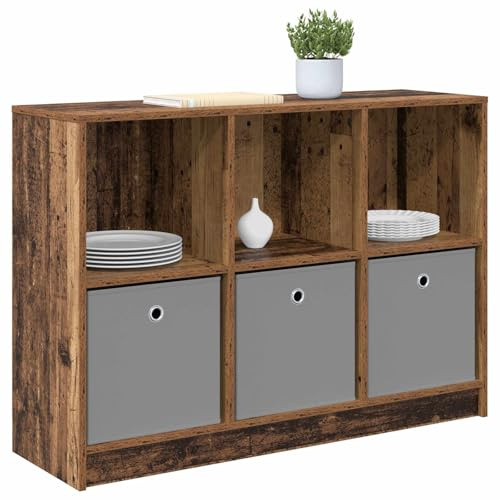 vidaXL Sideboard mit Schubladen Altholz 102 x 32 x 73,5 cm, Moderner Sideboard, freistehend, viel Platz, praktischer Wohnungshelfer, schickes Design für Dein Wohnzimmer