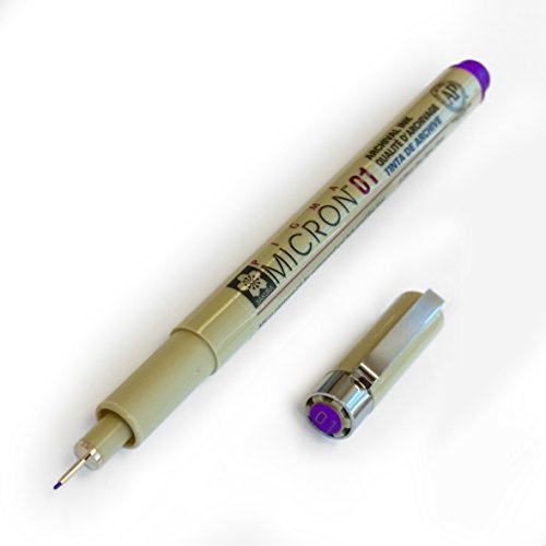 Sakura Pigma Micron – Pigment Fineliner – 0,1 mm, violett [3 Stück]