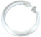 GARDINIA Gardinenringe zum Öffnen, Für Gardinenstangen und Spannstangen, 10 Stück, Vorhangringe mit Innendurchmesser 48 mm, Kunststoff, Transparent