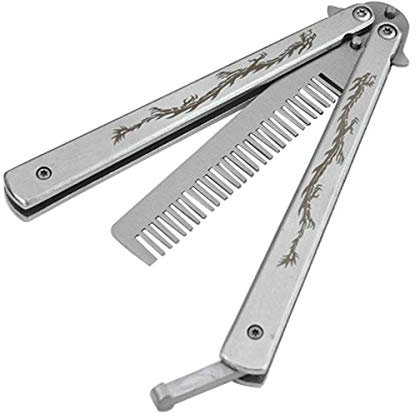 XBC Tech Dragon Totem Butterfly-Messer und -Messer aus Edelstahl, weiß
