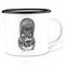 Ligarti® Emaille Tasse (leicht & robust) | Design Cup, Camping Becher handveredelt in Deutschland | Kaffeetasse, Emaillebecher