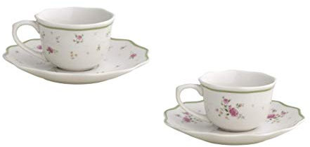 BRANDANI TAZZINA CAFFÉ NONNA ROSA PORCELLANA 2 PEZZI