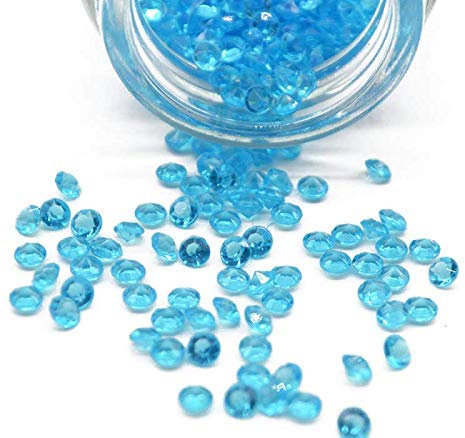 Bonnin 5000 Wedding Table Scatter Confetti Crystals Acrylic Diamonds Rhinestones for Table Wedding Decorations Bridal Shower Decorations Vase Beads Crystals 6-8 Tables (Blue)
