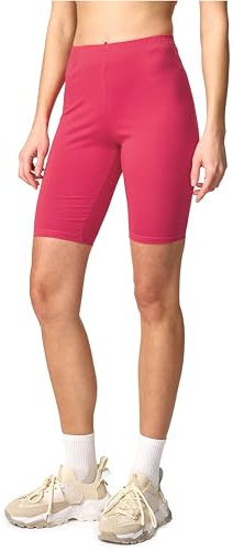 Merry Style Damen Sport Leggings kurz Sportleggings Radlerhose Sporthose aus Baumwolle MS10-200 (Rosa, S)