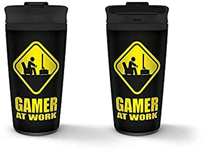 Mug de voyage en métal 15oz / 425ml - Gamer At Work
