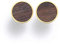 KERBHOLZ Holzschmuck – Geometrics Collection Circle Earring, Damen Ohrring rund, kleine Ohrstecker mit Kreis aus Naturholz, gold, Ø 8mm
