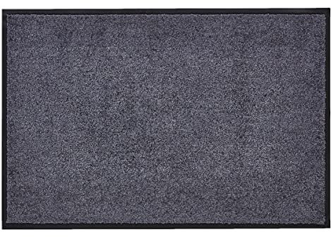 andiamo Premium-Fußmatte Wash & Clean - langlebige Schmutzfangmatte Hauseingang - als Fußmatte innen oder als Fußabtreter im überdachten Außenbereich - saugstarker Fußabstreifer 60 x 90 cm Grau
