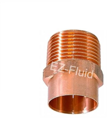 EZ-FLUID Plumbing 2 C X MIP LF Copper Male NPT Adapter Pressure Copper Fittings,Sweat Solder Connection for Residential,Commercial Tube Pipe (1)
