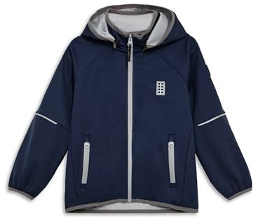 Kabooki LEGO® LWSEFRIT 200 Softshelljacke Kinder – Wasserdicht & winddicht – Abnehmbare Kapuze – Atmungsaktiv übergangsjacke mit reflektierenden Details