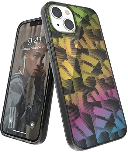 adidas Sports Compatible with iPhone 13 Case, 6.1 inches, Drop Tested Cases, Shockproof Raised Edges, Premium Protective Moulded Cover, Holographic