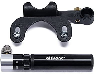 EyezOff Airbone ZT-726 Mini Dual Function Fahrradpumpe - Kompakte manuelle Pumpe + CO2 Inflator (100PSI)