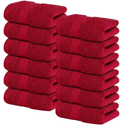 Infinitee Xclusives Waschlappen100% Baumwolle |30x30 cm| 12er-Packung | Seifentücher, Ultra weich & stark saugfähig, Für Spa, Fitnessstudio, Hotel & Badezimmer
