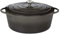Küchenprofi Gusseisen Bräter mit Deckel, grau/innen schwarz, 35 cm, Schmortopf, Auflaufform, Dutch Oven, Brotbacktopf, emailliert, für alle Herdarten(inkl. Induktion), zum Schmoren, Backen,Braten