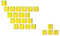 Ranked Gummi-Tastenkappen-Set | Doppelschuss Durchscheinend | OEM-Profil für Mechanische Gaming-Tastatur (Neon Yellow, 23 Tasten)