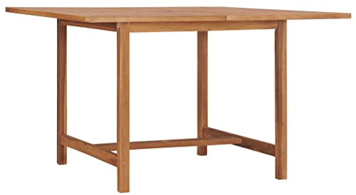 vidaXL Garten Esstisch Gartentisch Holztisch Terrassentisch Balkontisch Esszimmertisch Küchentisch Tisch Gartenmöbel 110x110x75cm Massivholz Teak