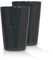 Mahlwerck Porzellan Latte Macchiato oder Cappuccino Becher, Kaffee-Tasse French Style, Iron Grey, 400 ml, 2er Set