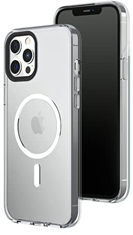 RhinoShield Clear Case kompatibel mit MagSafe für [iPhone 12 Pro Max]|Überragende Magnetstärke, Vergilbungsresistenz, Kristallklar, optimaler Schutz und personalisierbar - Schwarz Kamera-Ring