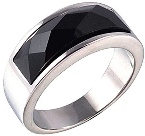 Dsnyu Ringe für Herren, Eheringe, Männer Ringe Edelstahl für Hochzeit, GR.60 (19.1) Silber