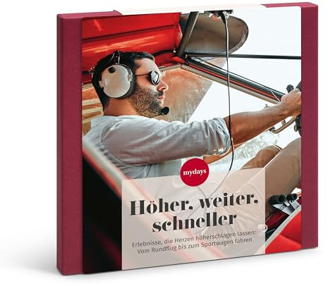 mydays Geschenkbox Höher, weiter, schneller, für 1-2 Personen, freie Erlebnis-Auswahl an ca. 519 Orten