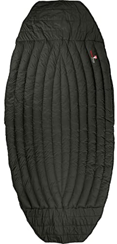 Grüezi bag Biopod DownWool Hybrid Underquilt Wärmeschutz für Hängematte, Hammock Camping, 2,5 m Länge, hoch wasserabweisend, für 150-200cm Körpergröße