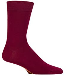 SockShop Hommes Colour Burst Plaine Bambou Chaussettes avec Coutures lisses aux orteils Paquet de 1 du vin trés rouge 45-48