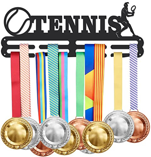 SUPERDANT Damen Tennis Medaillen Aufhänger Sport Medaillen Ausstellungsständer Wandhalterung Band Display Halter Aufhänger Dekoration Eisenhaken Für 40+ Auszeichnungen Sport Athleten Geschenke