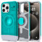 Spigen Classic C1 MagFit Hülle Kompatibel mit iPhone 15 Pro Max Kompatibel mit MagSafe -Bondi Blue
