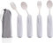 Pekokavo Adaptives Utensilien-Set, winkelverstellbar, Arthritis-Hilfe, Besteck für Parkinson, Handzittern, mit rutschfestem Griff (4 Stück (2 Löffel + 2 Gabel))