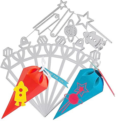sdhiiolp Stanzschablonen Schachteln Geschenke Box, Prägeschablonen Sternen Metall Kegel Stanzmaschinen Stanzschablonen Weihnachten Party Geschenk Hochzeit Gastgeschenk Weihnachten