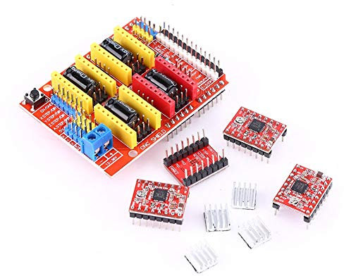 Cnc Shield Expansion Board, Drv8825 Stepper Motor Driver A4988 4Pcs A4988 Stepper Motor Driver For Engraver 3D Printer