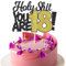 SYKYCTCY 1 Pack Holy Shit You are 18 Cake Topper Glitter Sweet 18 Eighteen Birthday Cake Pick for Cheers to 18 Years Old Funny 18th Birthday Party Cake Decorations Supplies