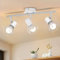Glitzerlife Deckenstrahler 3 Flammig Deckenspots Weiß - Deckenleuchte E14 Metall Deckenlampe Spot Industrial Retro Schwenkbar für Flur Küche Schlafzimmer Arbeitszimmer Wohnzimmer Ohne Leuchtmittel